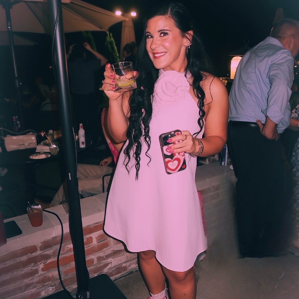 Flower choker halter dress - Picture 3 of 4